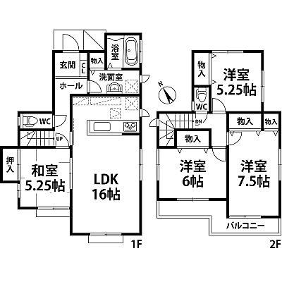 Floor plan. 27,800,000 yen, 4LDK, Land area 128 sq m , Building area 97.71 sq m floor plan!