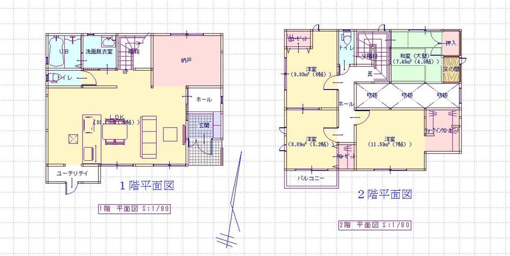 Floor plan. 33,540,000 yen, 4LDK + S (storeroom), Land area 148.11 sq m , Building area 115.09 sq m floor plan Put the storage capacity in the field of view Easy to be housework in the design 4LDK