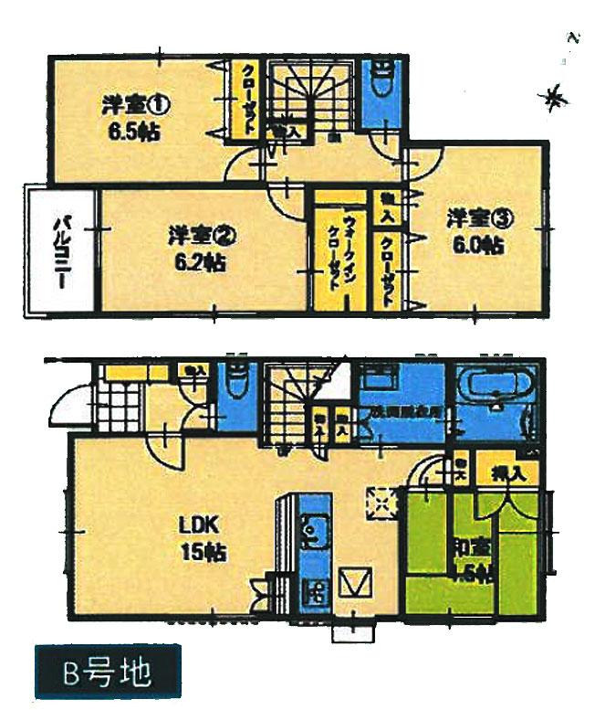 Floor plan. 31,100,000 yen, 4LDK, Land area 130.42 sq m , Building area 93.67 sq m floor plan (4LDK + WIC)