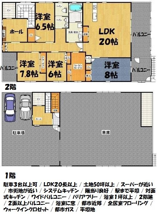 Floor plan. 98 million yen, 5LDK + S (storeroom), Land area 274.38 sq m , Building area 235.3 sq m