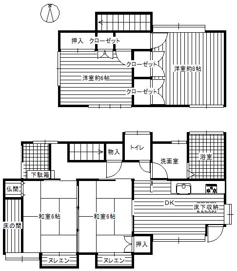 Floor plan. 26,050,000 yen, 4DK, Land area 140.99 sq m , Building area 86.53 sq m