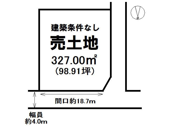 Compartment figure. Land price 15.5 million yen, Land area 327 sq m
