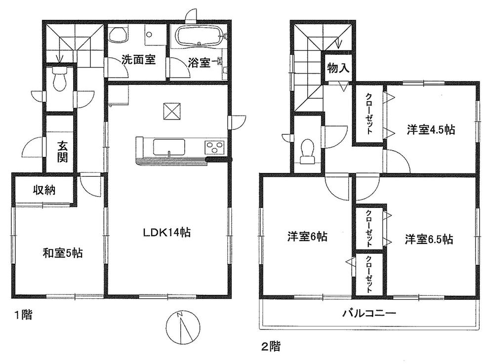 Floor plan. (4 Building), Price 19.9 million yen, 4LDK, Land area 110 sq m , Building area 87.48 sq m