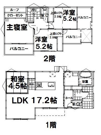 Floor plan. 29,390,000 yen, 4LDK, Land area 112 sq m , Building area 89.22 sq m