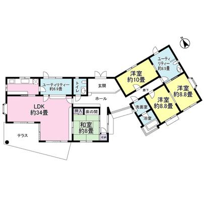 Floor plan. A quiet residential area. South is good per sun there is nothing to block water park.