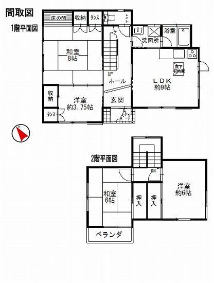 Floor plan. 14.9 million yen, 4LDK, Land area 120.26 sq m , Building area 73.72 sq m