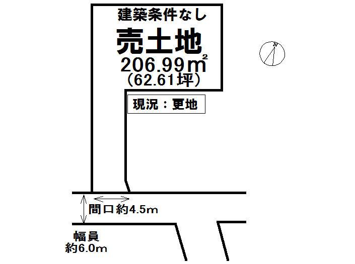 Compartment figure. Land price 23,350,000 yen, Land area 206.99 sq m