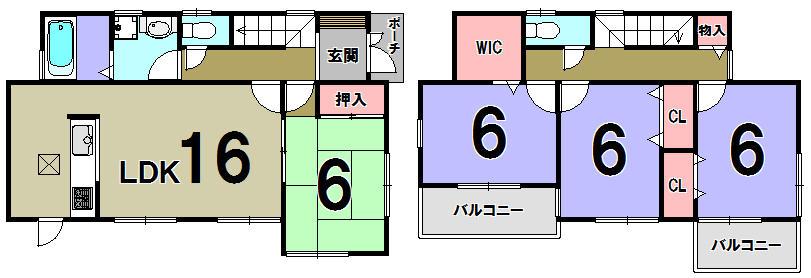 Floor plan. 31,800,000 yen, 4LDK+S, Land area 165.56 sq m , Building area 98.82 sq m