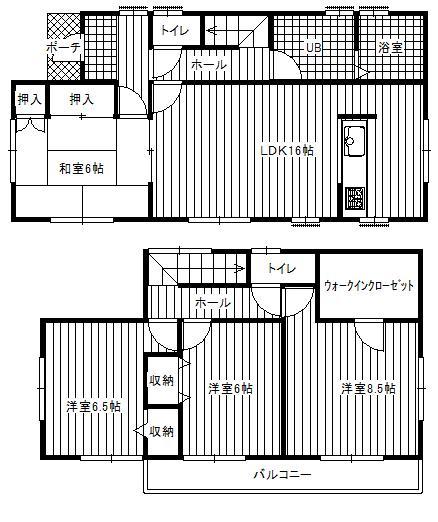 Floor plan. 24,980,000 yen, 4LDK, Land area 144.61 sq m , Building area 105.99 sq m