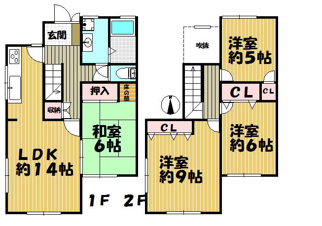 Floor plan. 24,800,000 yen, 4LDK, Land area 161.96 sq m , Building area 96.46 sq m