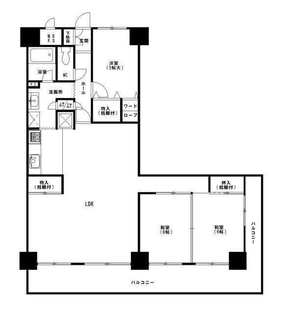 Floor plan. 3LDK, Price 11.8 million yen, Occupied area 88.76 sq m , Balcony area 23.08 sq m