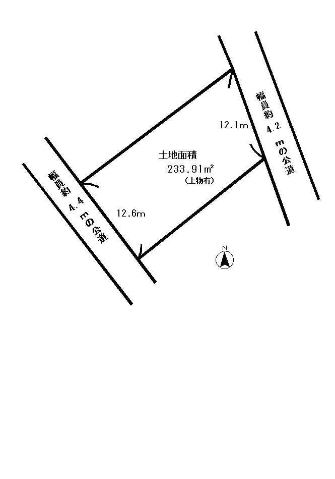 Compartment figure. Land price 18 million yen, Land area 233.91 sq m