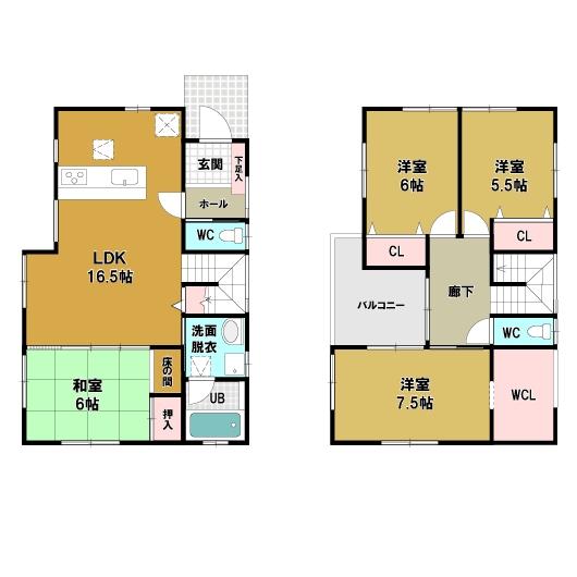 Floor plan. (C Building), Price 27,900,000 yen, 4LDK, Land area 156.99 sq m , Building area 106.51 sq m