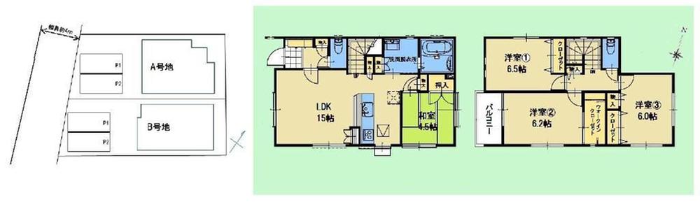 Floor plan. 31,100,000 yen, 4LDK, Land area 130.42 sq m , Building area 93.67 sq m