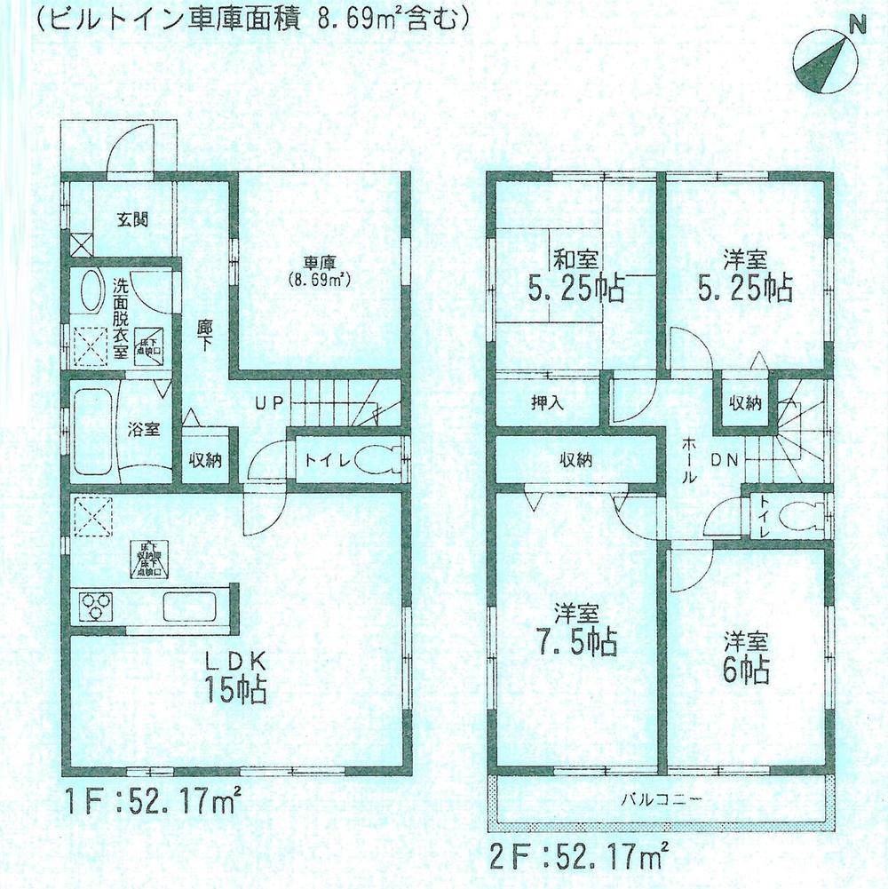 Floor plan. 28,480,000 yen, 4LDK, Land area 126.69 sq m , Building area 104.34 sq m floor plan