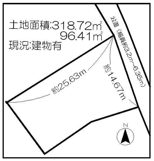Compartment figure. Land price 20 million yen, Land area 318.72 sq m
