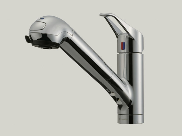 Kitchen.  [Water purifier integrated shower faucet] straight, In addition to the shower, A water-saving effect is mixing faucet with a hand shower, which is also switched to "eco-shower". (Same specifications)