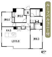 Floor: 3LDK, occupied area: 87.53 sq m, Price: 33.8 million yen