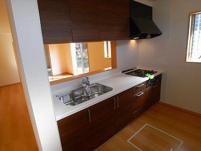 Kitchen. The photograph is a model house