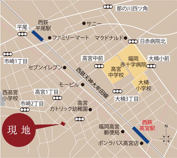 Local guide map. ※ Near the guide map