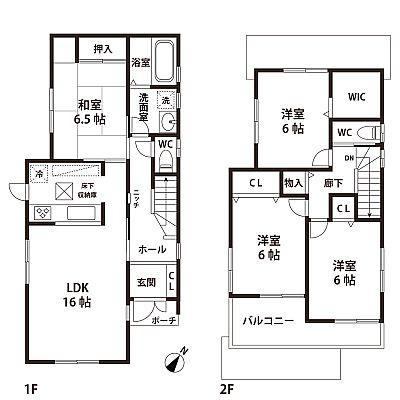 Floor plan. 31,800,000 yen, 4LDK, Land area 180.36 sq m , Building area 98.01 sq m