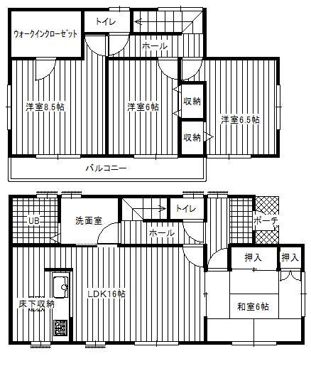 Floor plan. 27,980,000 yen, 4LDK, Land area 197.69 sq m , Building area 105.99 sq m