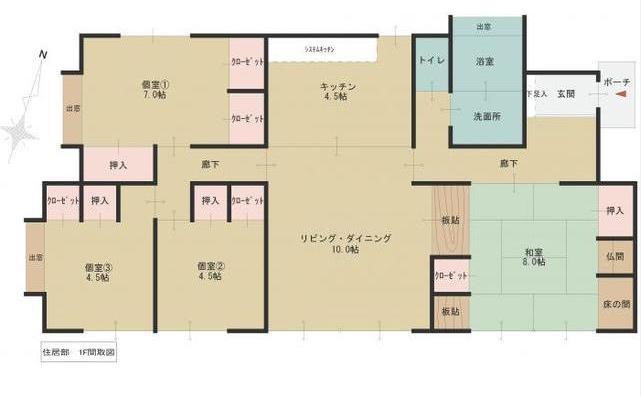 Floor plan. 29,800,000 yen, 4LDK, Land area 292 sq m , Building area 107.61 sq m 4LDK