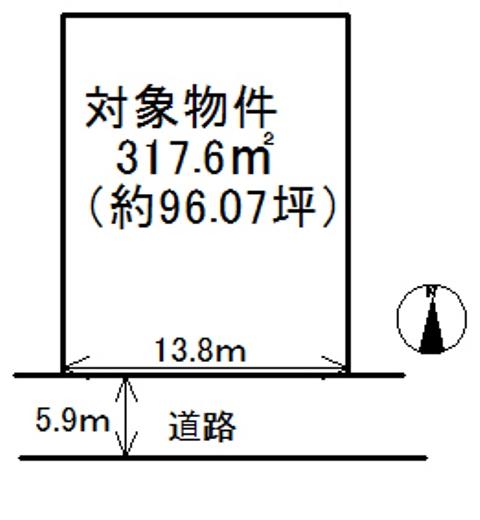 Compartment figure. Land price 67,800,000 yen, Land area 317.6 sq m land view