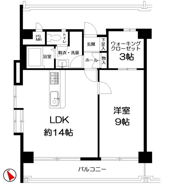 Floor plan. 1LDK + S (storeroom), Price 15.8 million yen, Occupied area 56.68 sq m , Balcony area 10.36 sq m