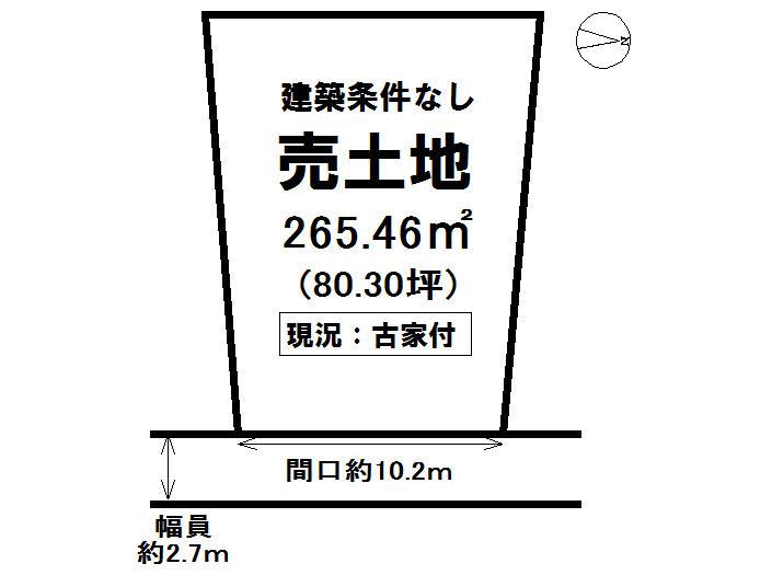 Compartment figure. Land price 19.6 million yen, Land area 265.46 sq m
