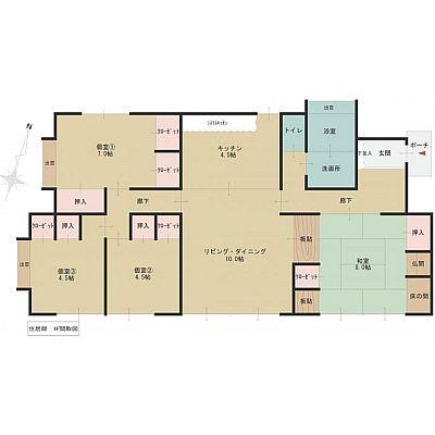 Floor plan. 29,800,000 yen, 4LDK, Land area 292 sq m , Building area 107.61 sq m main house plan view