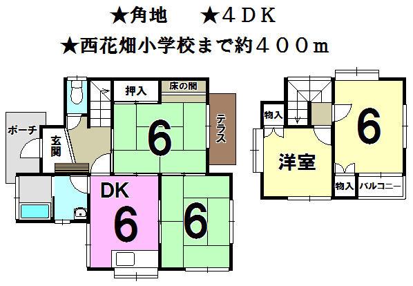 Floor plan. 11 million yen, 4DK, Land area 100.18 sq m , Building area 58.78 sq m