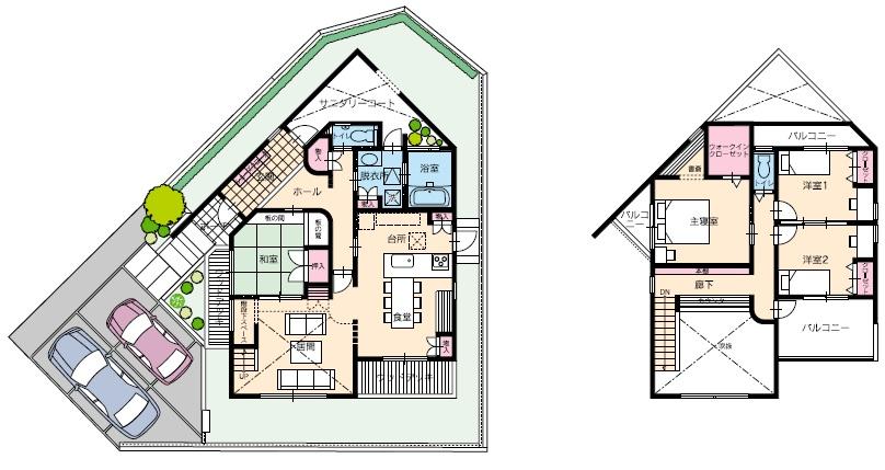 Floor plan. Price 47,700,000 yen, 4LDK, Land area 199.25 sq m , Building area 122.32 sq m