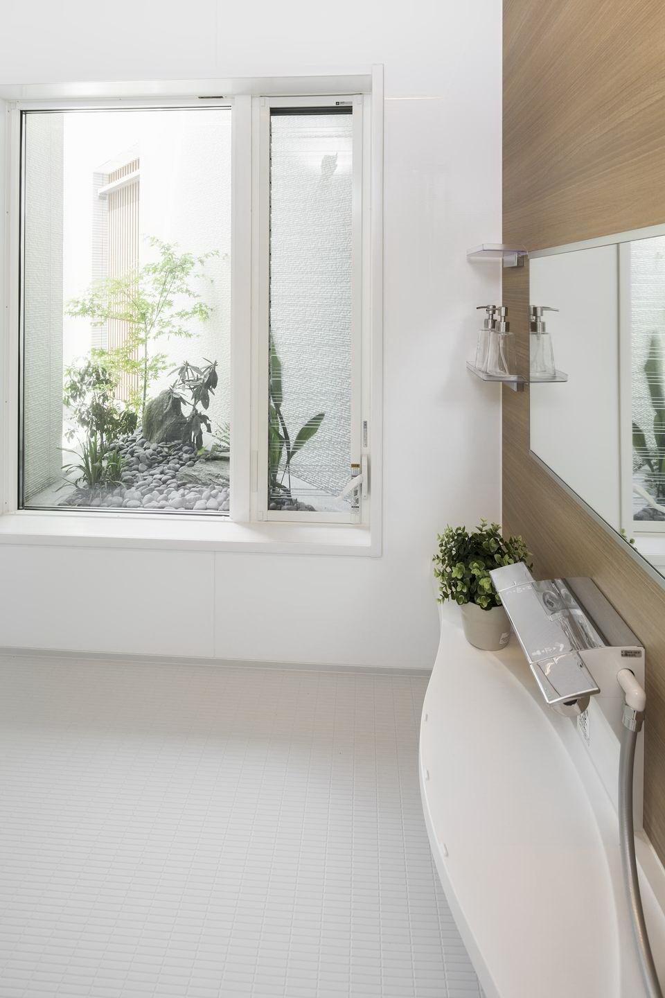 Bathroom. The view from the bathroom. Mind is calm.