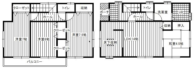 Floor plan. 23,980,000 yen, 4LDK, Land area 99.76 sq m , Building area 96.04 sq m