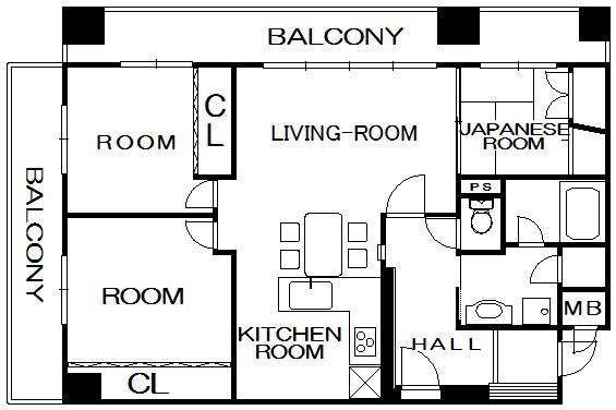 Floor plan. 3LDK, Price 18.3 million yen, Footprint 76.2 sq m , Balcony area 24.54 sq m