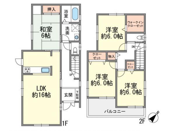 Floor plan. 31,800,000 yen, 4LDK, Land area 180.36 sq m , Building area 98.01 sq m