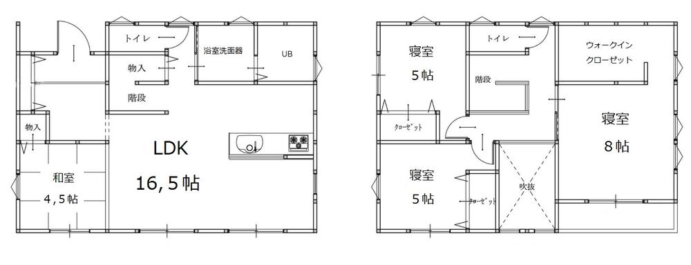Building plan example (floor plan). Draw a plan to ask the architect is talk in a free design Free.