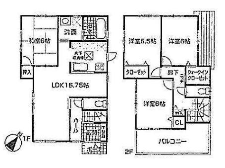 Floor plan. (No. 1 point), Price 30,800,000 yen, 4LDK, Land area 195.5 sq m , Building area 96.39 sq m