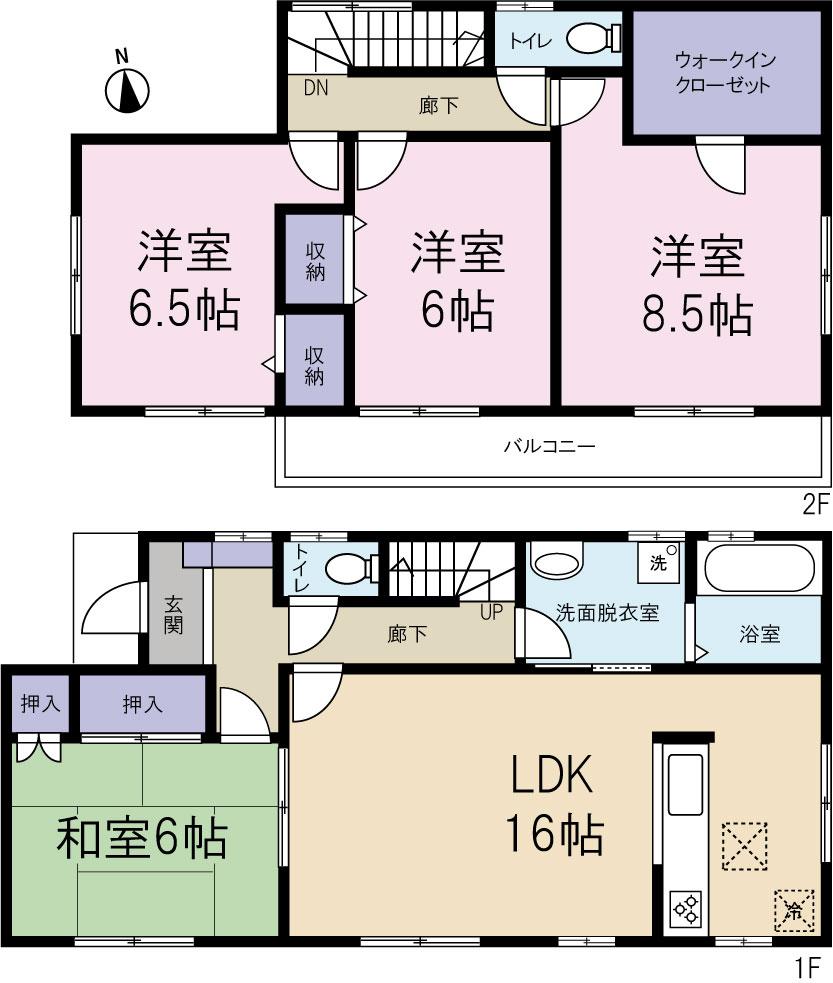 Floor plan. 24,980,000 yen, 4LDK, Land area 144.61 sq m , Building area 105.99 sq m Mato