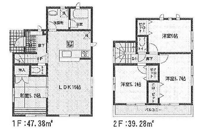 Floor plan. (3 Building), Price 24,900,000 yen, 4LDK, Land area 110.26 sq m , Building area 86.66 sq m