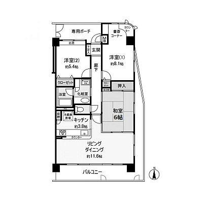Floor plan. 3LDK, Price 17.5 million yen, Occupied area 74.08 sq m floor plan!