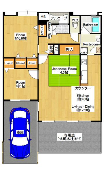 Floor plan. 3LDK, Price 19,770,000 yen, Occupied area 74.08 sq m