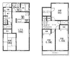 Floor plan. (1 Building), Price 28,980,000 yen, 4LDK, Land area 126.02 sq m , Building area 105.98 sq m