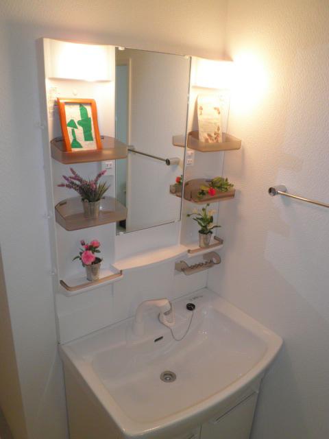 Wash basin, toilet.  ■ Vanity also is a new article!