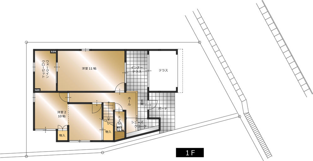 Floor plan. 63,800,000 yen, 4LDK + S (storeroom), Land area 125.58 sq m , Building area 136.59 sq m 1F