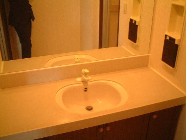 Wash basin, toilet. Interior