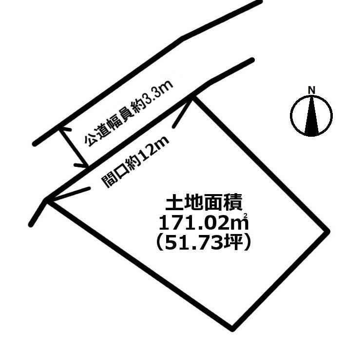 Compartment figure. Land price 17.5 million yen, Land area 171.02 sq m compartment view