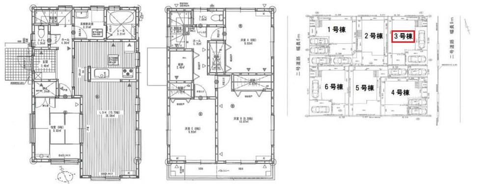 Floor plan. (3 Building), Price 31,580,000 yen, 4LDK, Land area 144.86 sq m , Building area 101.02 sq m