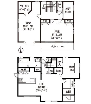 Floor plan. 33,800,000 yen, 3LDK + S (storeroom), Land area 210.02 sq m , Building area 122.55 sq m